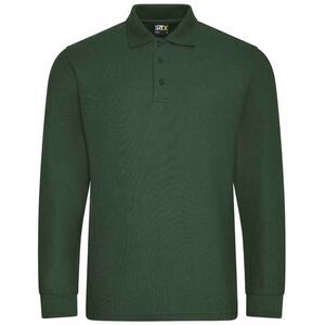 PRORTX Mens Long-Sleeved Polo Shirt / Bottle Green